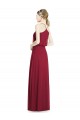 Soft Chiffon A-Line Long Sleeveless Burgundy Bridesmaid Dresses Glasgow