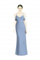 Soft Chiffon A-Line Sleeveless Dusty Blue Bridesmaid Dresses Glasgow