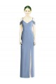 Soft Chiffon A-Line Long Cold Shoulder Open Back Formal Evening Gown / Bridesmaid Dress Glasgow