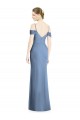 Soft Chiffon A-Line Long Cold Shoulder Open Back Formal Evening Gown / Bridesmaid Dress Glasgow