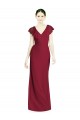 Soft Chiffon Trumpet Long Sleeveless V-Back Bridesmaid Dress Glasgow