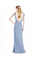 Chiffon A-Line Long Floor Length Sleeveless V-Neck Open Back Bridesmaid Dresses Glasgow