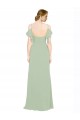 Lxue Chiffon A-Line Long Sleeveless Low Back Bridesmaid Dress Glasgow