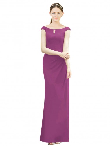 Soft Chiffon Mermaid Long Sleeveless Bridesmaid Dress Glasgow