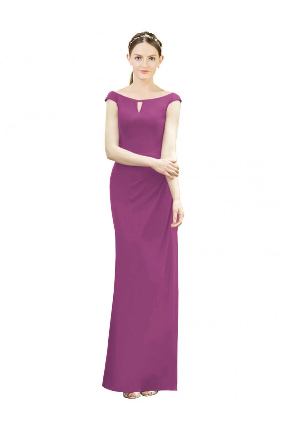 Soft Chiffon Mermaid Long Sleeveless Bridesmaid Dress Glasgow