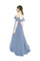 Lxue Chiffon A-Line Long Cap Sleeves Bridesmaid Dress Glasgow