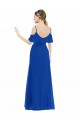 Soft Chiffon A-Line Long Cold Shoulder High Low Bridesmaid Dress Glasgow