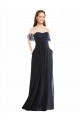 Soft Chiffon & Lace A-Line Long Cap Sleeves Formal Dress / Bridesmaid Dress Glasgow