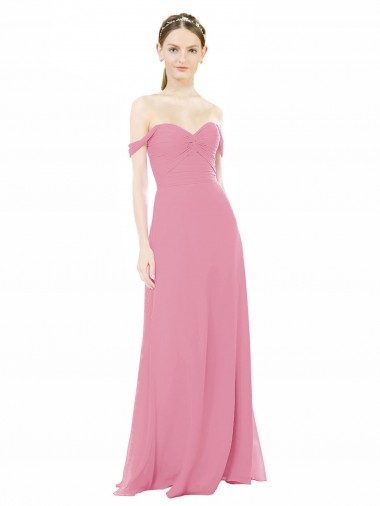 Soft Chiffon A-Line Long Cap Sleeves Formal Dress / Bridesmaid Dress Glasgow