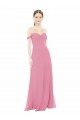 Soft Chiffon A-Line Long Cap Sleeves Formal Dress / Bridesmaid Dress Glasgow