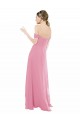 Soft Chiffon A-Line Long Cap Sleeves Formal Dress / Bridesmaid Dress Glasgow