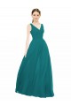 Chiffon A-Line Long Sleeveless Hunter Bridesmaid Gowns Glasgow