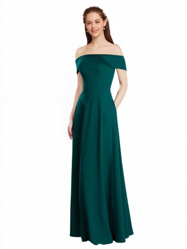 Soft Chiffon Long Cap Sleeves Bridesmaid Dress Glasgow