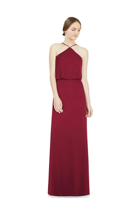 Soft Chiffon Long Sleeveless Open Back Bridesmaid Dress Glasgow