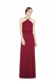 Soft Chiffon Long Sleeveless Open Back Bridesmaid Dress Glasgow