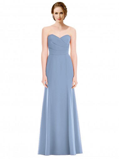 Luxe Chiffon Mermaid Long Sleeveless Bridesmaid Dress Glasgow