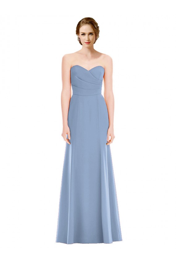 Luxe Chiffon Mermaid Long Sleeveless Bridesmaid Dress Glasgow