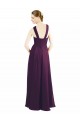 Soft Chiffon A-Line Long Sleeveless Grape Bridesmaid Gowns Glasgow