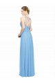 Chiffon Long Sleeveless Keyhole Back Bridesmaid Dress / Evening Dress Glasgow