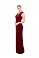 Soft Chiffon Mermaid Long Sleeveless Keyhole Back Prom Dress / Bridesmaid Dress Glasgow