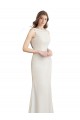 Soft Chiffon & Satin Mermaid Long Sleeveless V-Back Bridesmaid Dress Glasgow