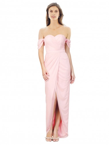 Soft Chiffon A-Line Sleeveless High Low Bridesmaid Dress Glasgow