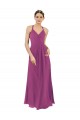 Soft Chiffon Sheath Long Sleeveless Keyhole Back Bridesmaid Dress Glasgow