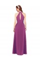 Soft Chiffon Sheath Long Sleeveless Keyhole Back Bridesmaid Dress Glasgow