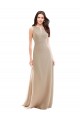 Soft Chiffon A-Line Long Sleeveless Champagne Bridesmaid Dress Glasgow