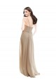 Soft Chiffon A-Line Long Sleeveless Champagne Bridesmaid Dress Glasgow