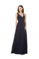 Soft Chiffon & Lace A-Line Sleeveless Dark Navy Bridesmaid Dresses Glasgow