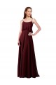 Chiffon A-Line Long Sleeveless Burgundy Gold Bridesmaid Dresses Glasgow