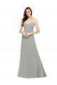 Chiffon A-Line Long Sleeveless Bridesmaid Dress Glasgow
