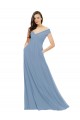 Chiffon A-Line Long Sleeveless Dusty Blue Bridesmaid Dress / Evening Gowns Glasgow