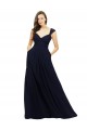 Chiffon Long A-Line Sleeveless Bridesmaid Gowns Glasgow