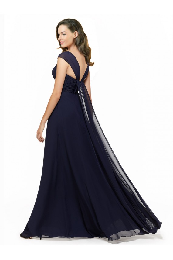 Chiffon Long A-Line Sleeveless Bridesmaid Gowns Glasgow