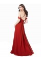 Soft Chiffon A-Line Sleeveless Dark Red Bridesmaid Dress Glasgow