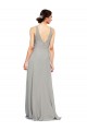 Soft Chiffon A-Line Long Sleeveless Silver Bridesmaid Dress Glasgow