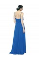 Soft Chiffon A-Line Long Sleeveless Front Slit Bridesmaid Dress Glasgow