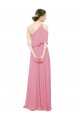 Soft Chiffon A-Line Long Sleeveless Bridal Party Dress Glasgow