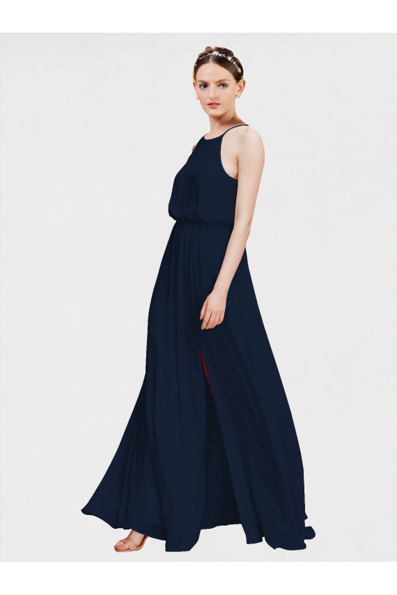 Chiffon A-Line Long Floor Length Sleeveless Formal Dress / Bridesmaid Dress Glasgow