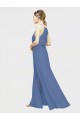 Chiffon A-Line Long Floor Length Sleeveless Formal Dress / Bridesmaid Dress Glasgow