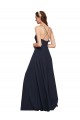 Soft Chiffon A-Line Long Sleeveless Criss Cross Open Back Bridesmaid Dresses Glasgow