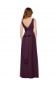 Chiffon A-Line Long Sleeveless Grape Bridesmaid Dress / Evening Gowns Glasgow