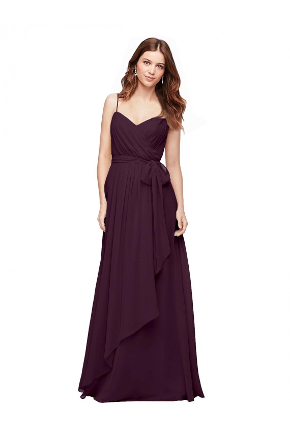Soft Chiffon A-Line Sleeveless Grape Bridesmaid Dress / Formal Dress Glasgow