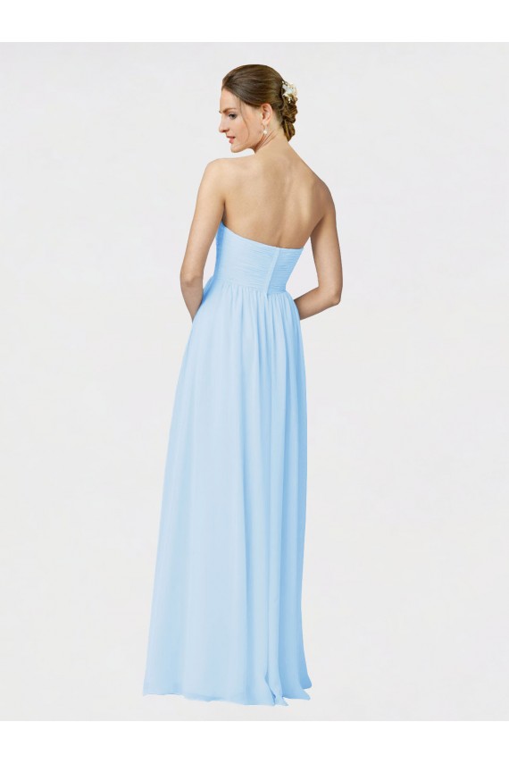 Soft Chiffon A-Line Long Sleeveless Light Sky Blue Formal Dress / Bridesmaid Dress Glasgow