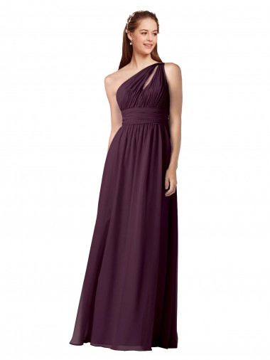 Chiffon A-Line Long Floor Length Sleeveless Bridesmaid Dress Glasgow