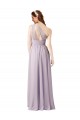Chiffon A-Line Long Floor Length Sleeveless Bridesmaid Dress Glasgow