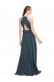 Soft Chiffon Sheath Long Sleeveless Keyhole Back Black Bridesmaid Dresses Glasgow