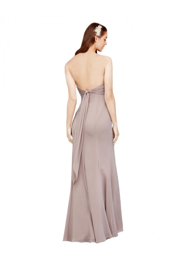 Soft Chiffon Mermaid Long Sleeveless Black Prom Dresses Glasgow
